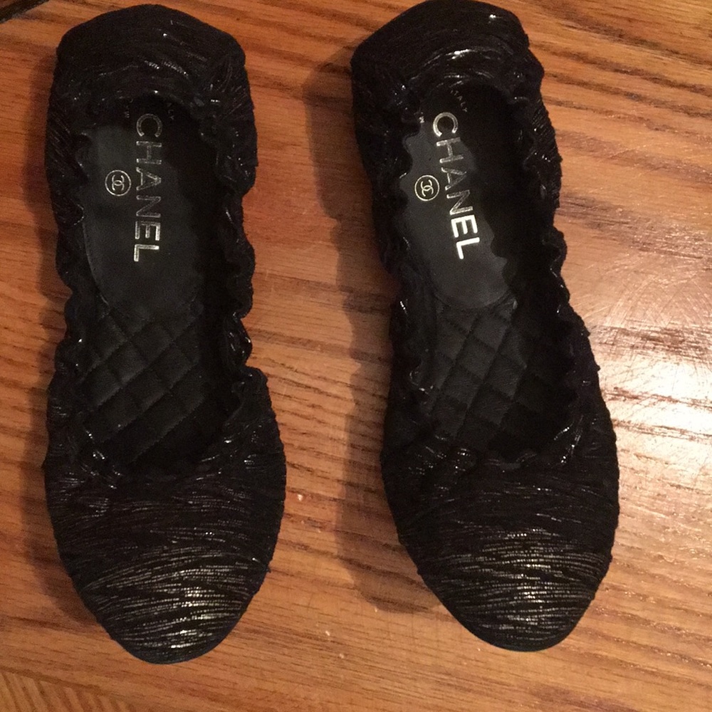 Authentic Chanel slip ons